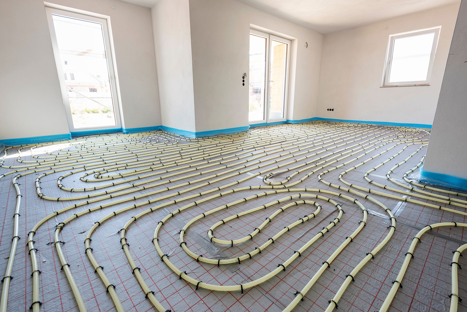 Underfloor Heating System in Construction of New Built Residential Home