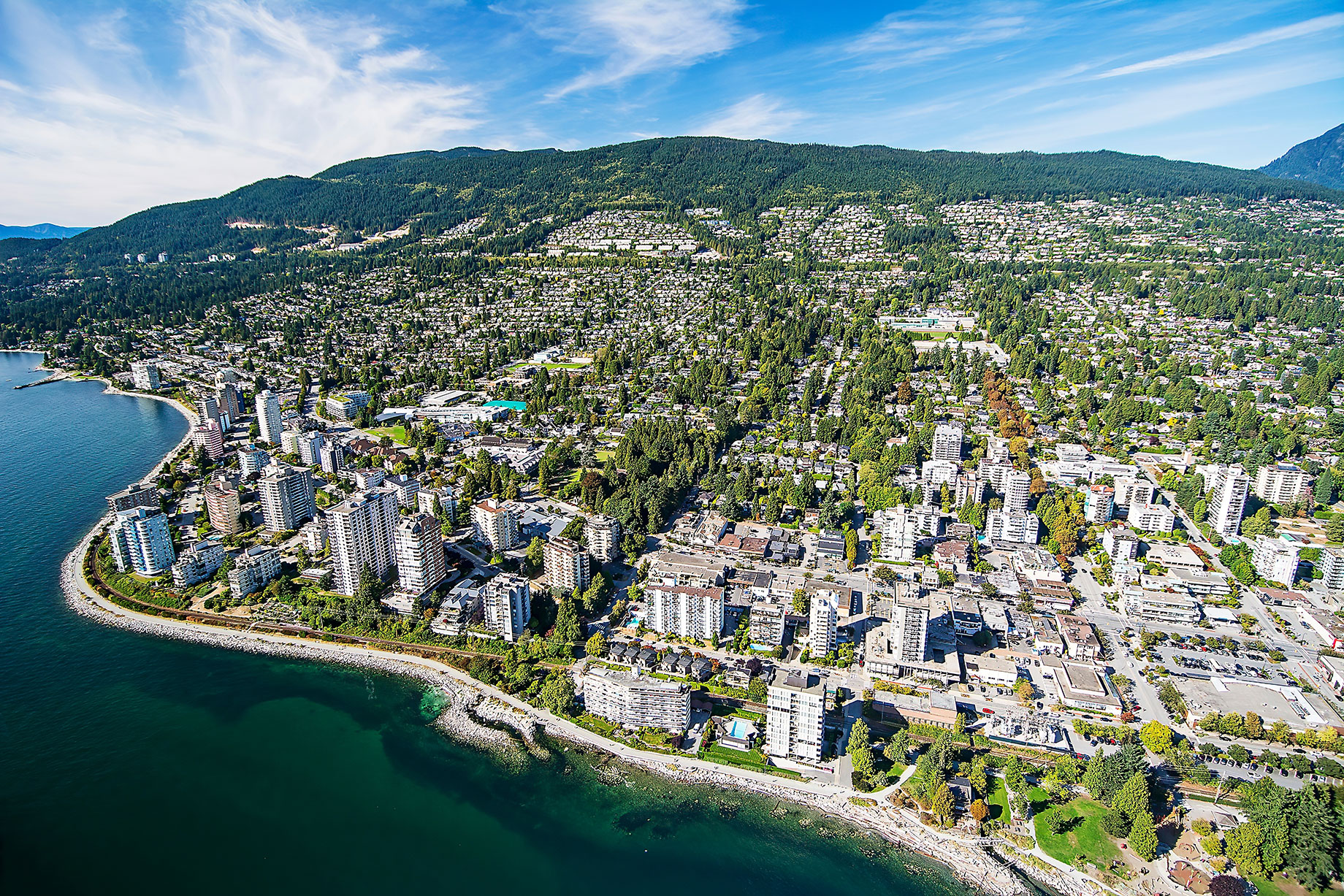 Aerial View of West Vancouver, British Columbia, Canada