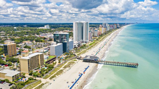 Aerial View of Myrtle Beach, South Carolina, USA