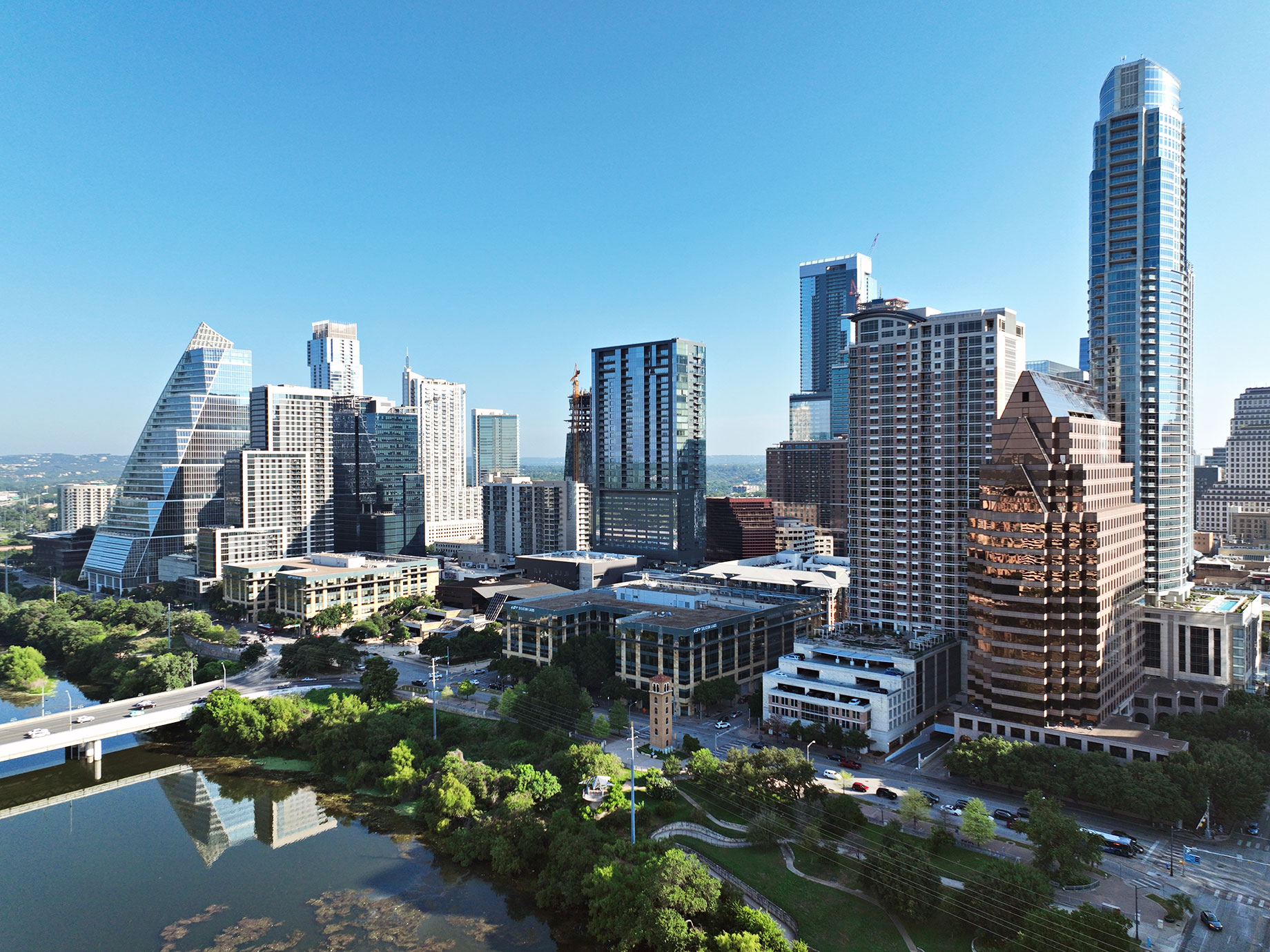Aerial View of the Vibrant City of Austin, Texas, USA