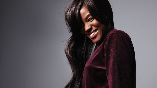 Black Woman with Hair Extensions