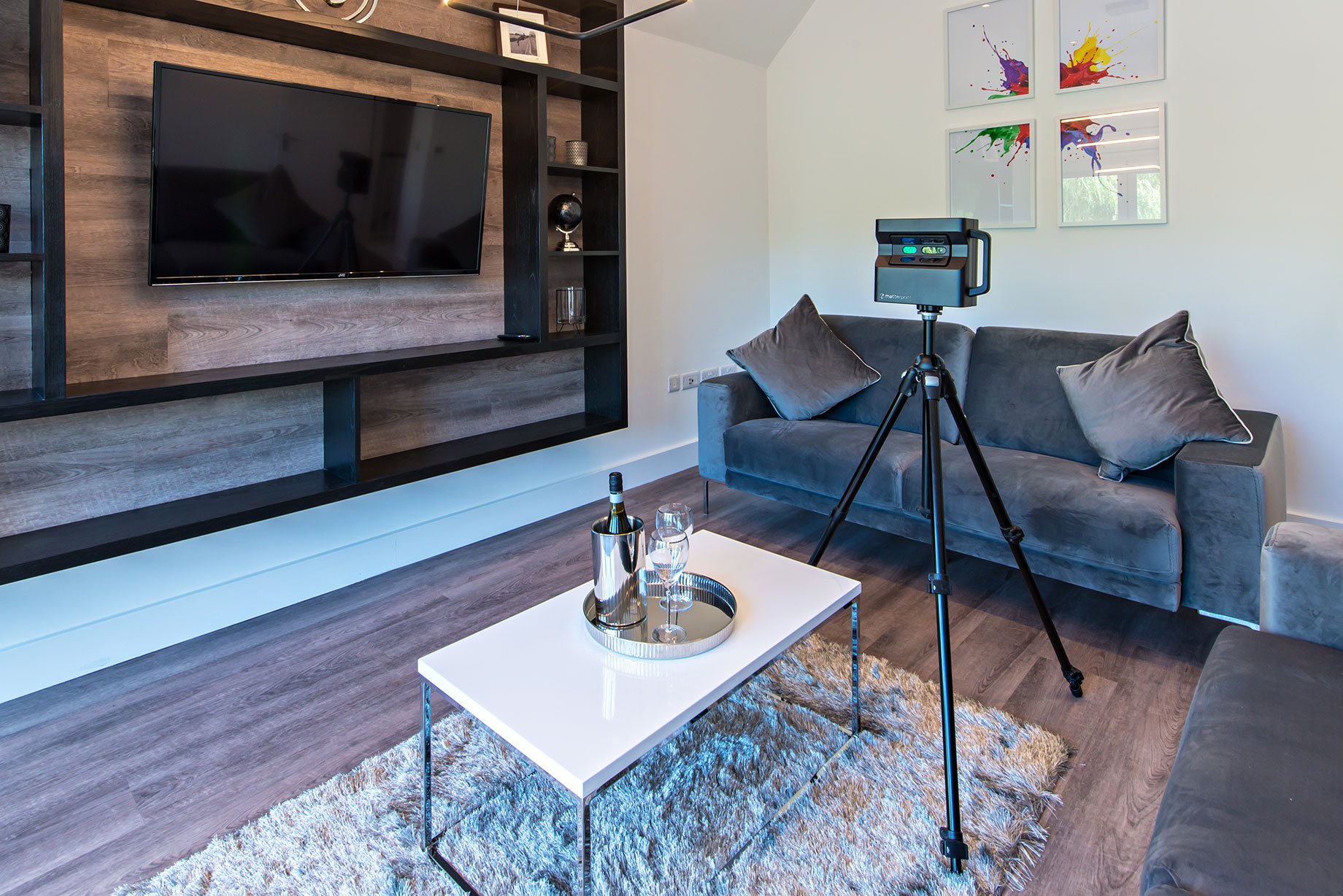 Camera on a Tripod for a Real Estate Video