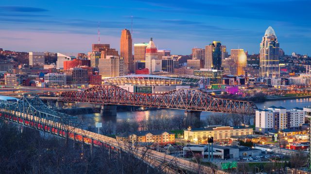 Cityscape of Cincinnati, Ohio, USA