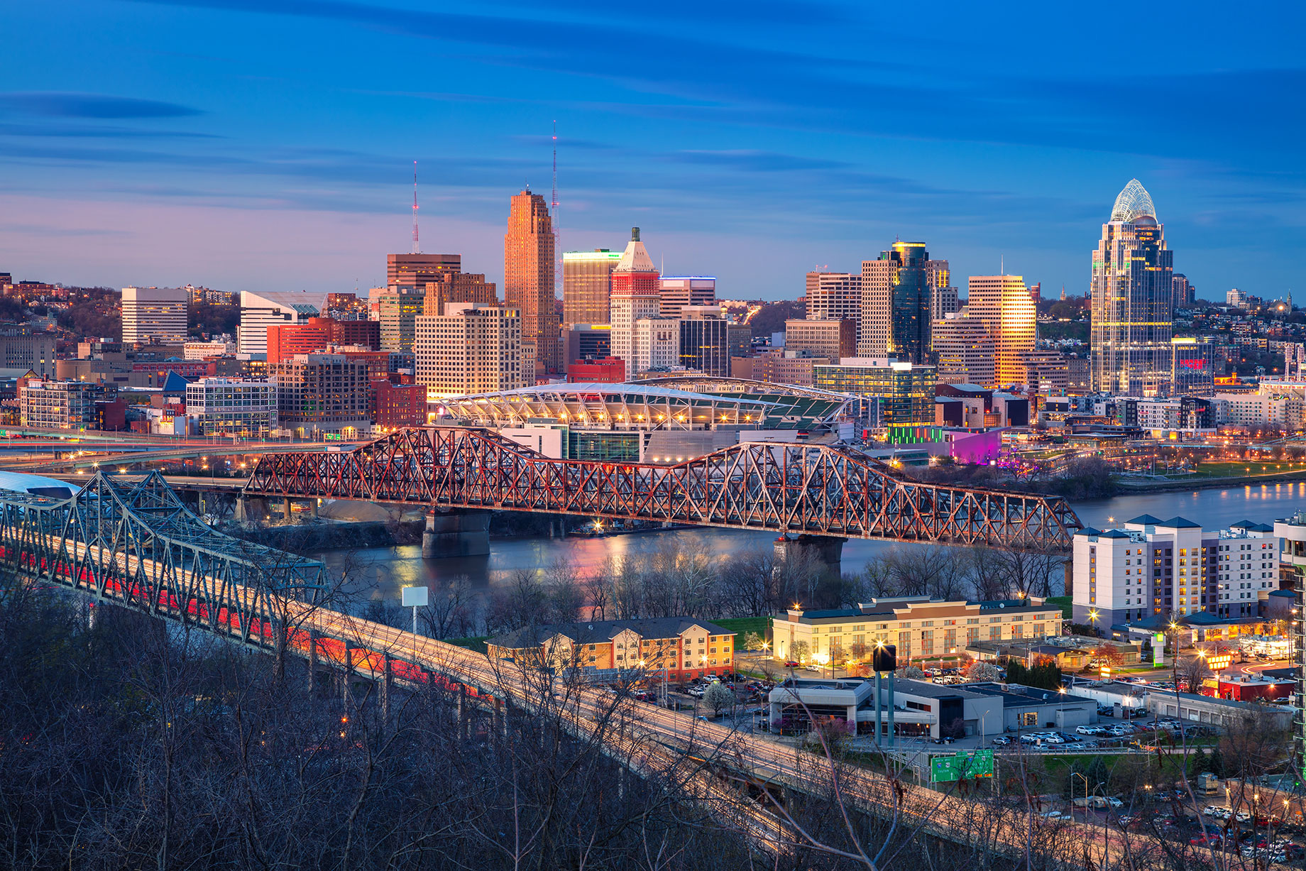 Cityscape of Cincinnati, Ohio, USA