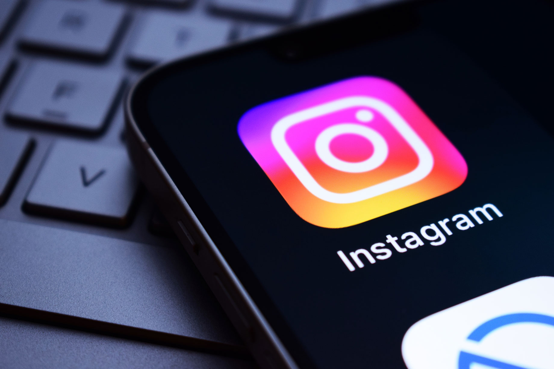 Instagram App Logo on a Smartphone
