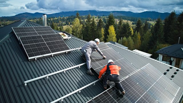 Installing Solar Panels on a Luxury House