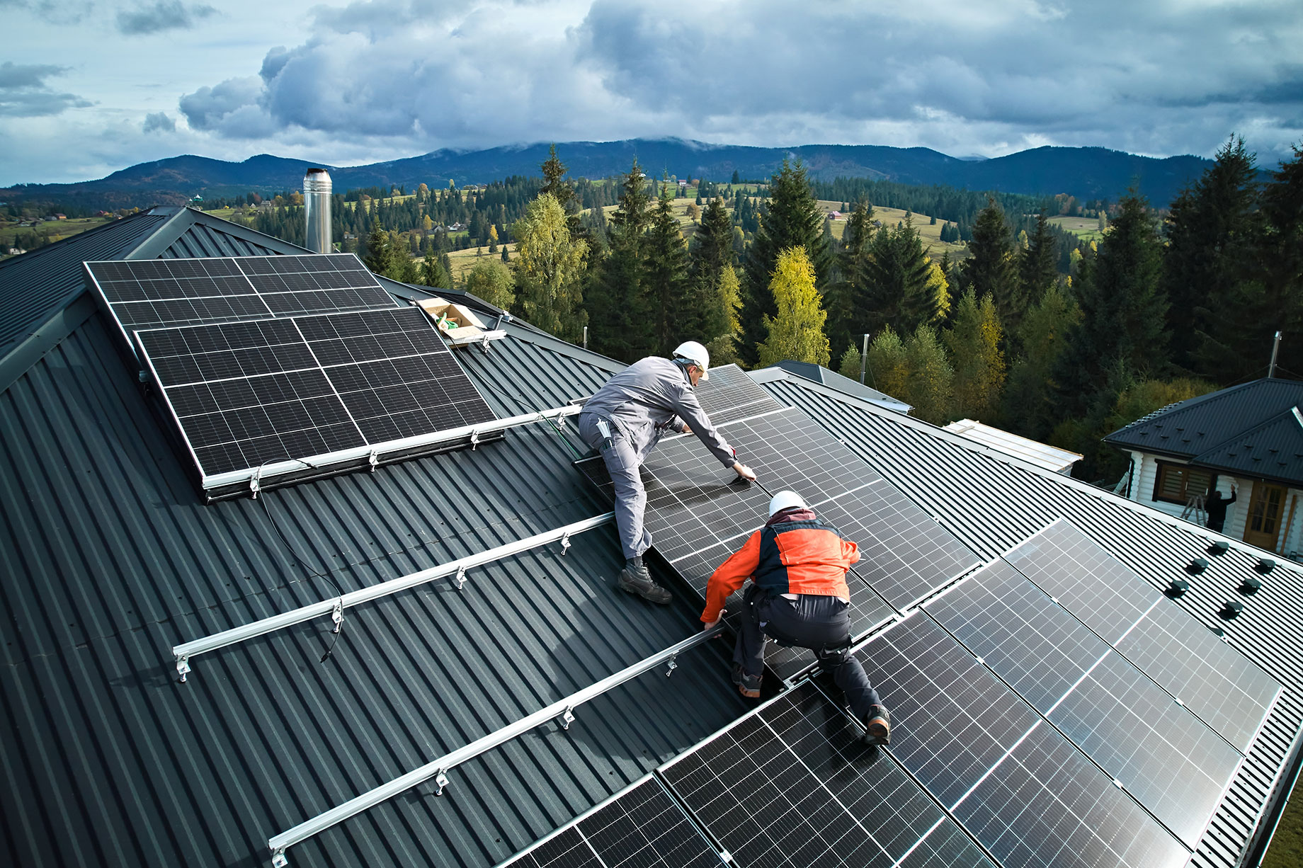 Installing Solar Panels on a Luxury House