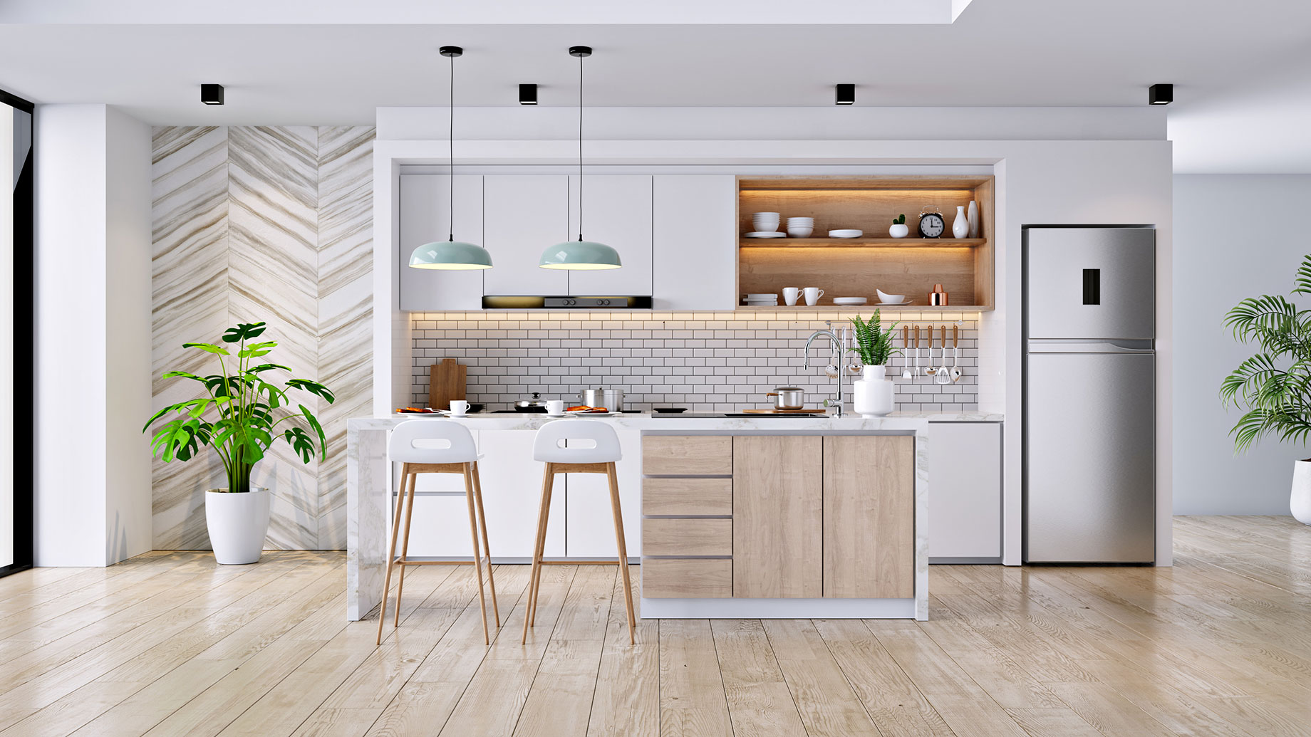 Modern Contemporary Kitchen with Interior Décor