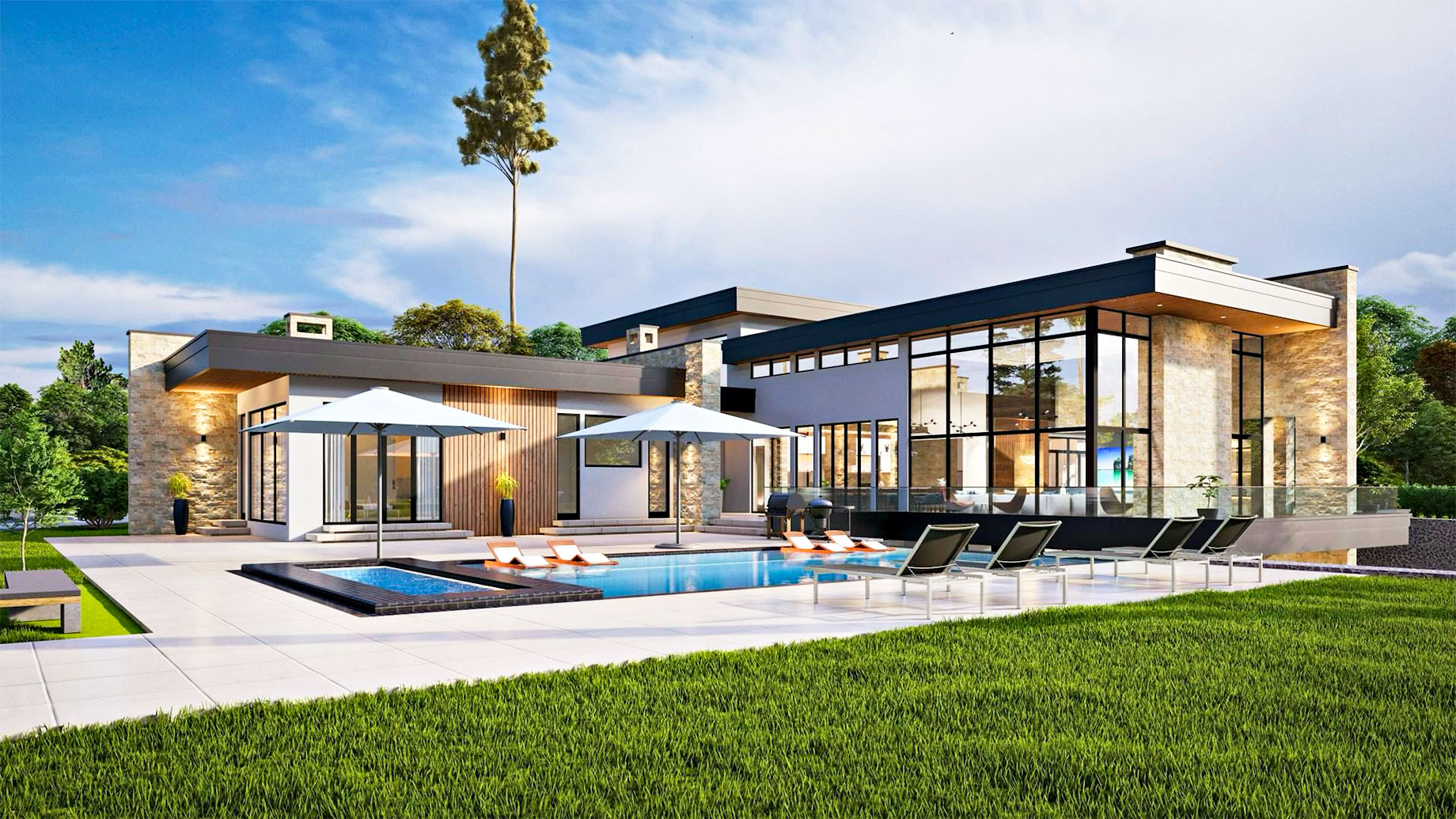 Modern Luxury Home with Pool and Contemporary Architecture