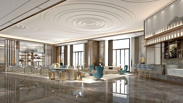 Modern Luxury Hotel Lobby