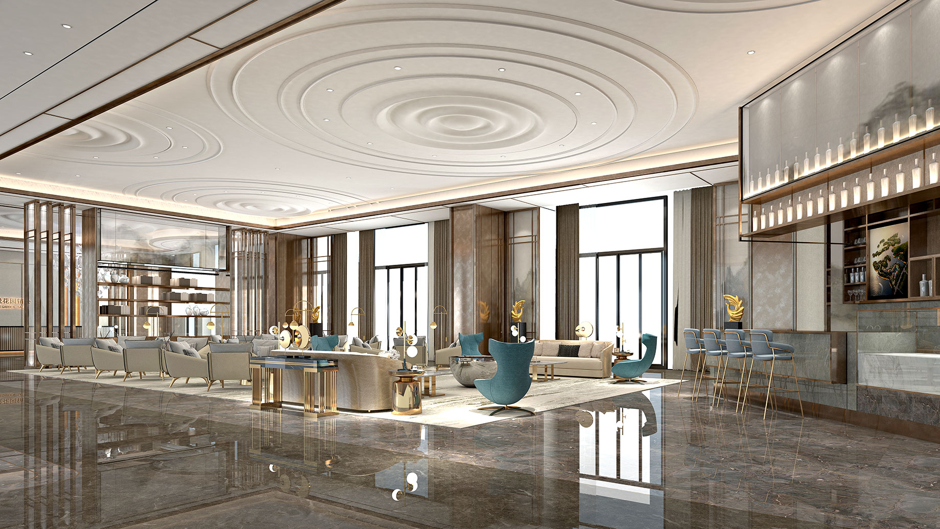 Modern Luxury Hotel Lobby
