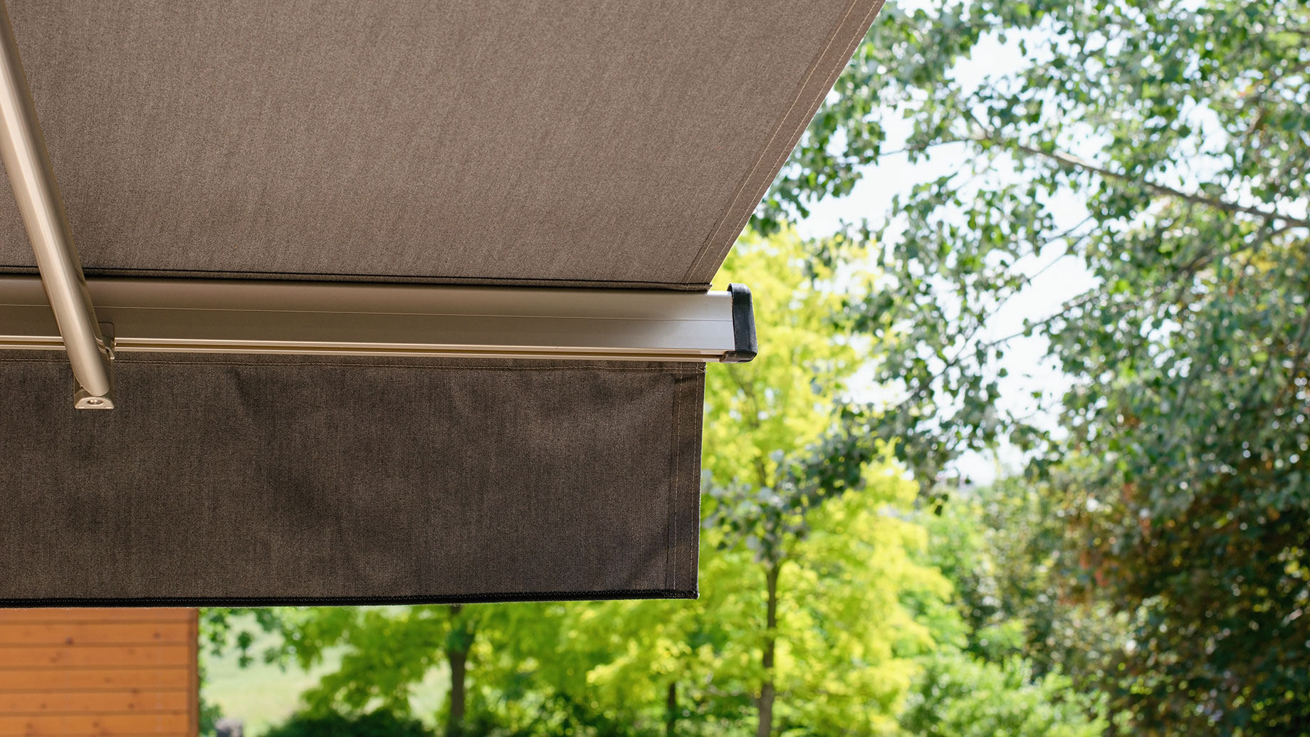Modern Outdoor Home Patio Awning with Grey Fabric