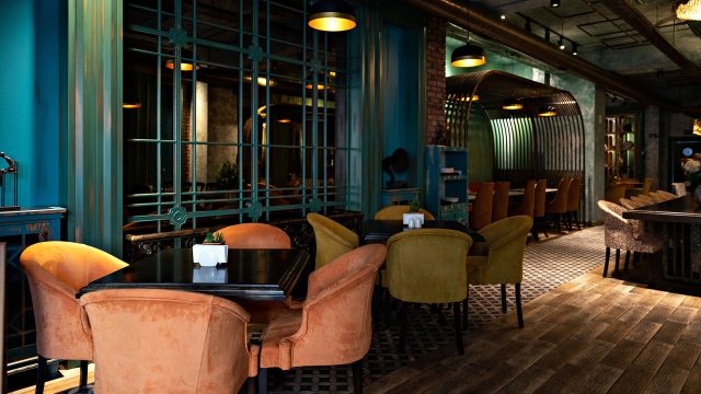 Stylish Restaurant Interior for Dinner