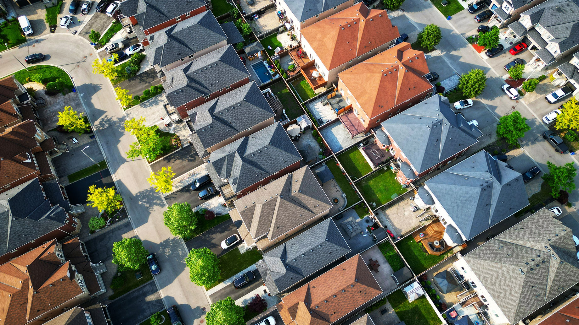 Suburban Residential Neighbourhood in Toronto, Ontario, Canada