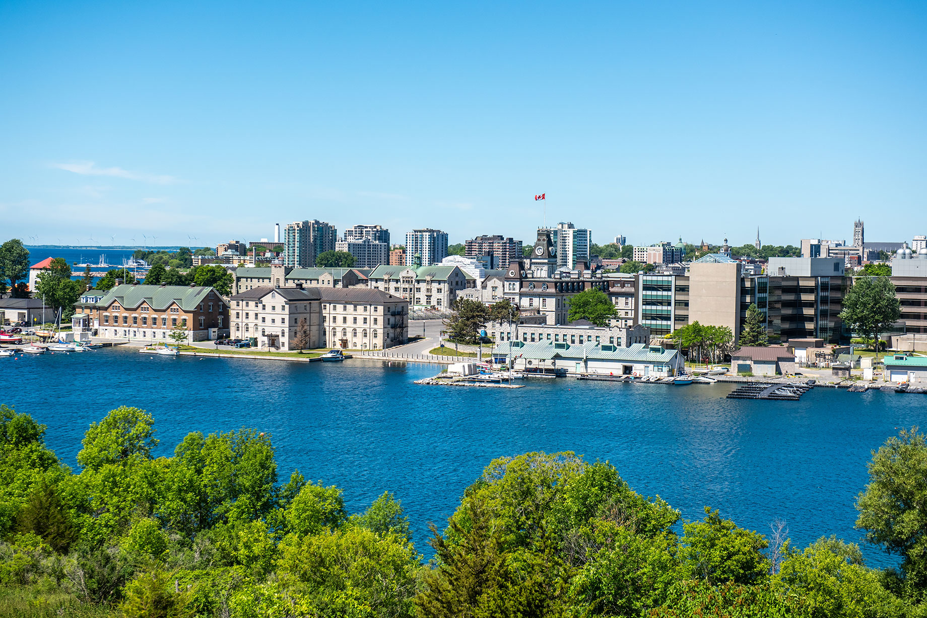 The City of Kingston along the St. Lawrence River in Ontario, Canada