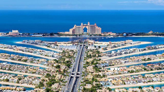 The Palm Jumeirah with Waterfront Homes - Dubai, United Arab Emirates