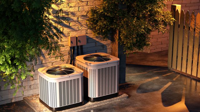 Two HVAC Units Outside Home