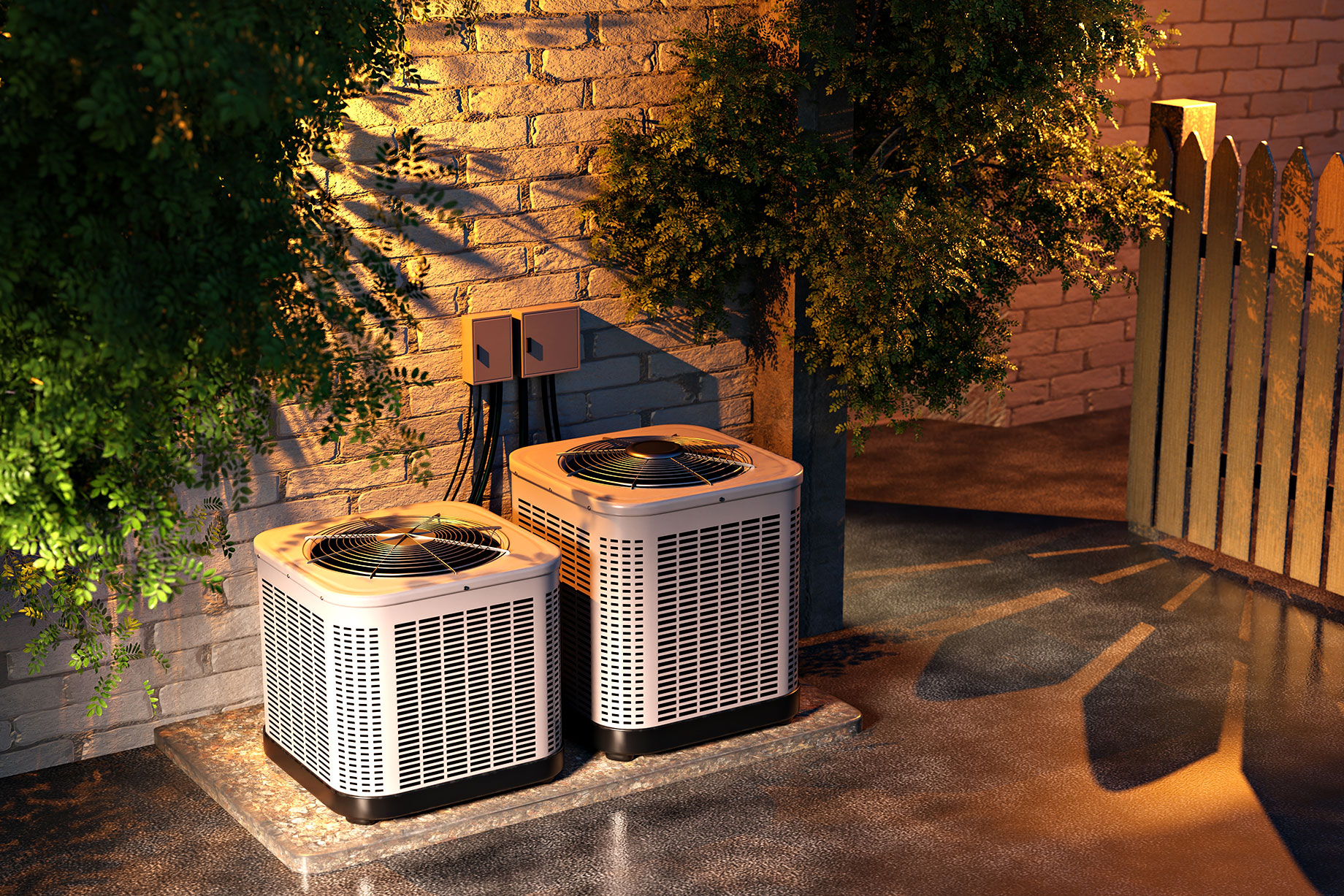 Two HVAC Units Outside Home
