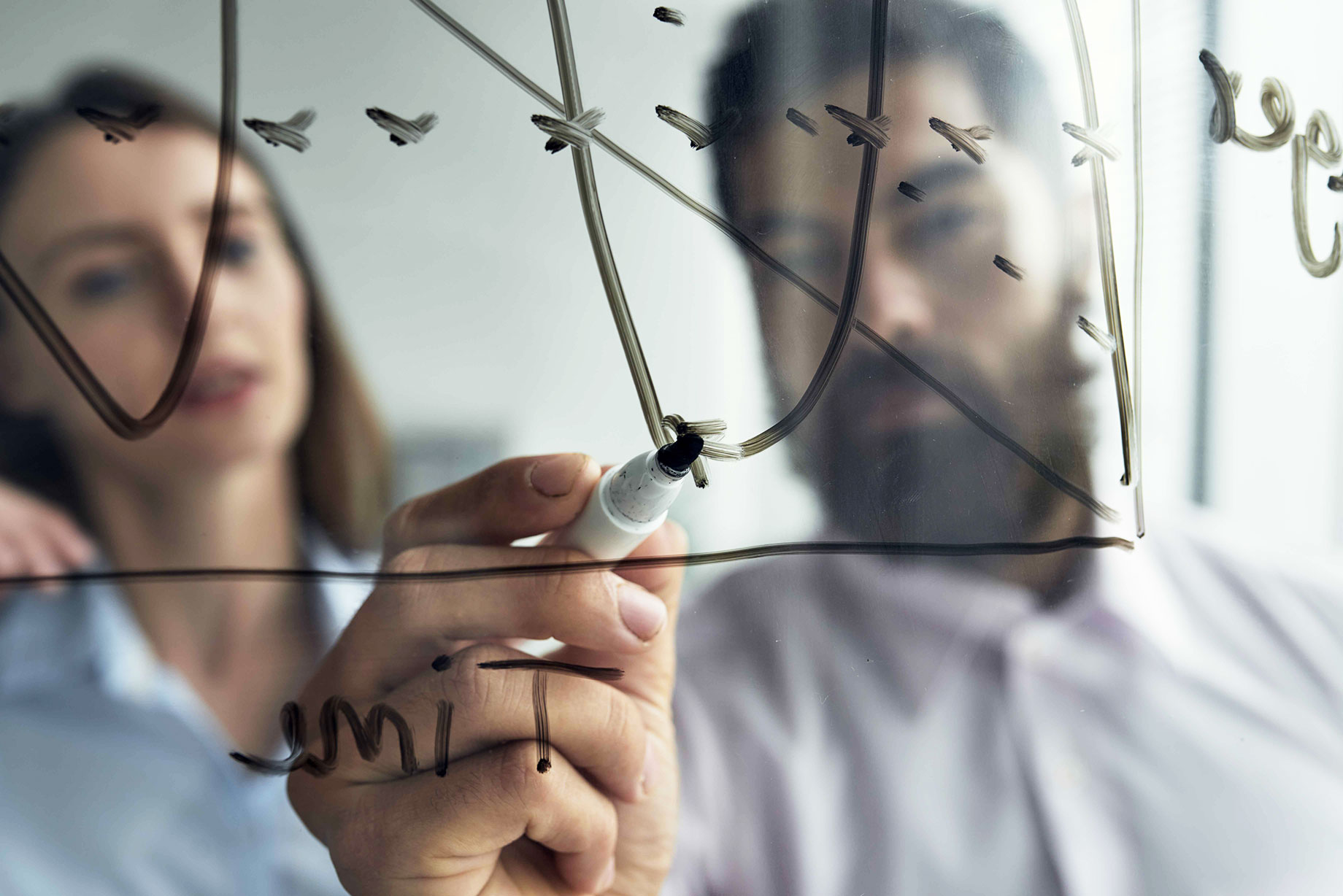 Writing on a Glass Board