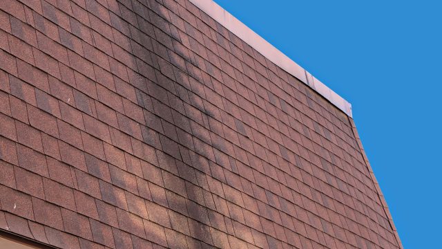 Dark Stain on Mansard Shingles