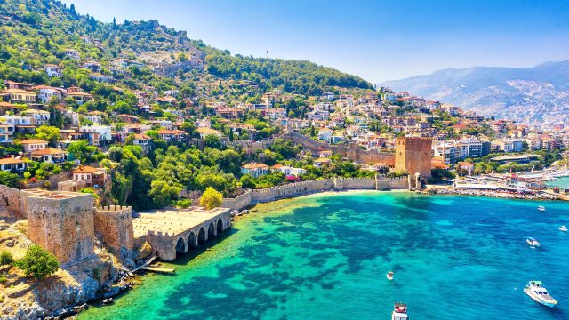 Kizil Kule Red Tower and Fortress in Alanya, Türkiye