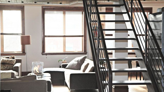 Modern Industrial Interior Staircase Design in Apartment