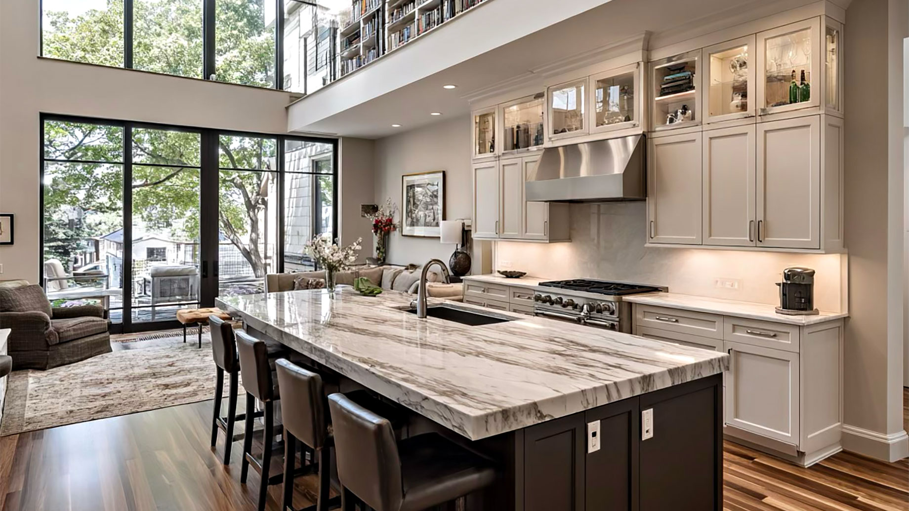 Smart Stylish Kitchen and Living Room