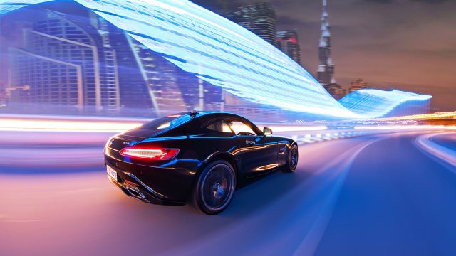 Audi R8 Driving in Dubai