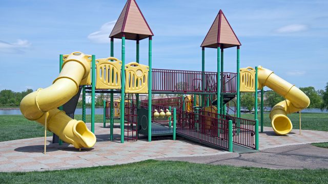 Children's Playground Equipment in a Park