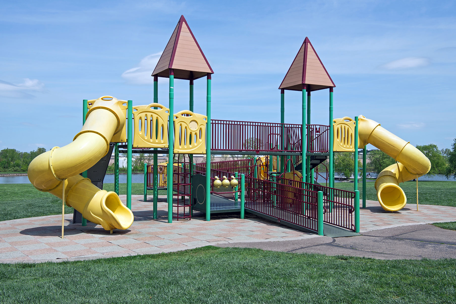 Children's Playground Equipment in a Park
