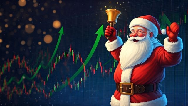 Christmas Stock Rally with Santa Claus