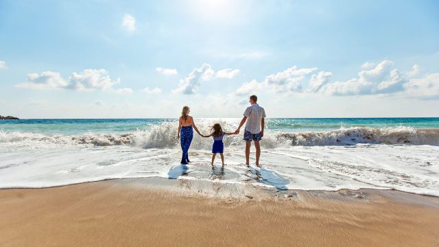 Family on Vacation at the Beach