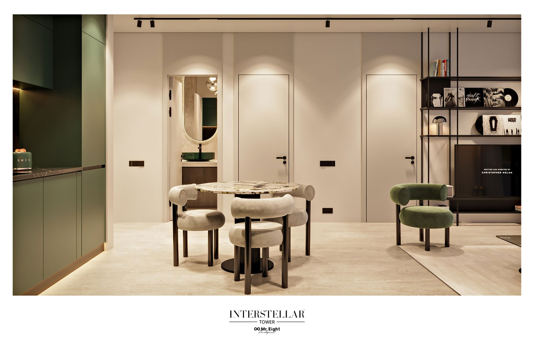 Kitchen and Living Room in Interstellar - Dubai, UAE