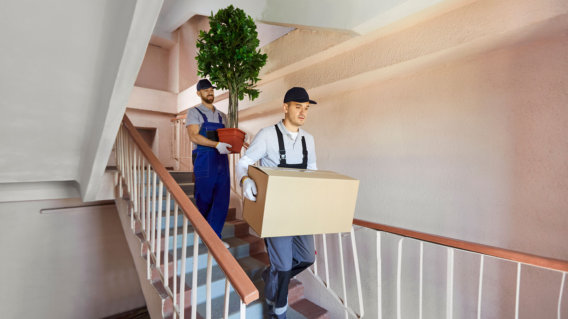 Professional Movers Taking Furniture Out