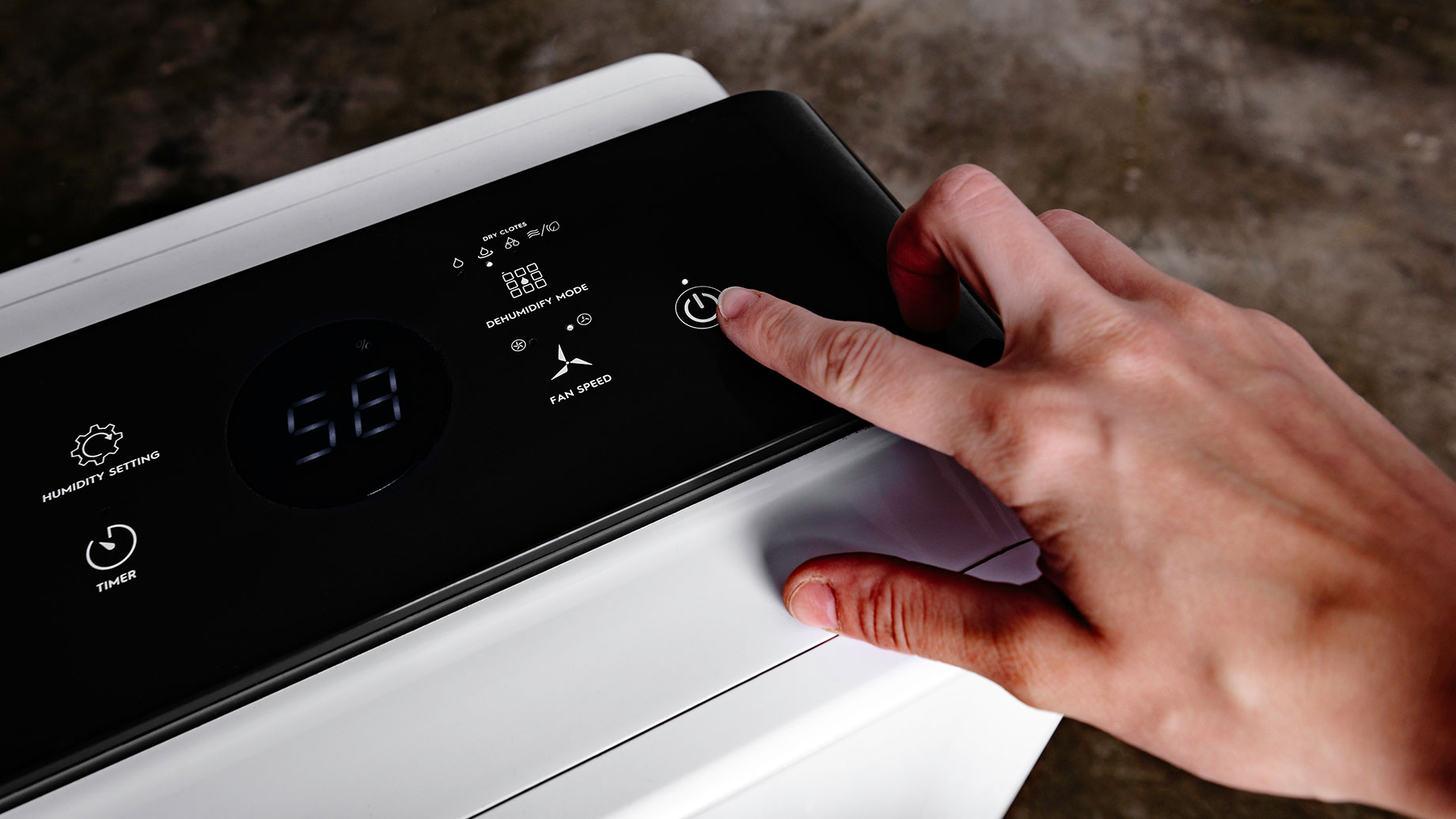 Turning on a Dehumidifying Machine