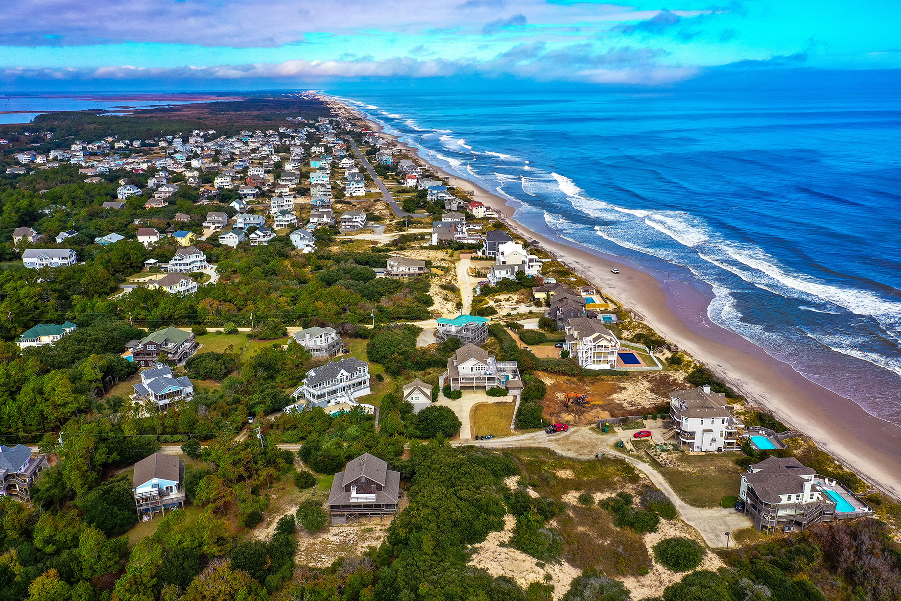 Waterfront Community of Carolla Vacation Homes in Outer Banks, North Carolina, USA