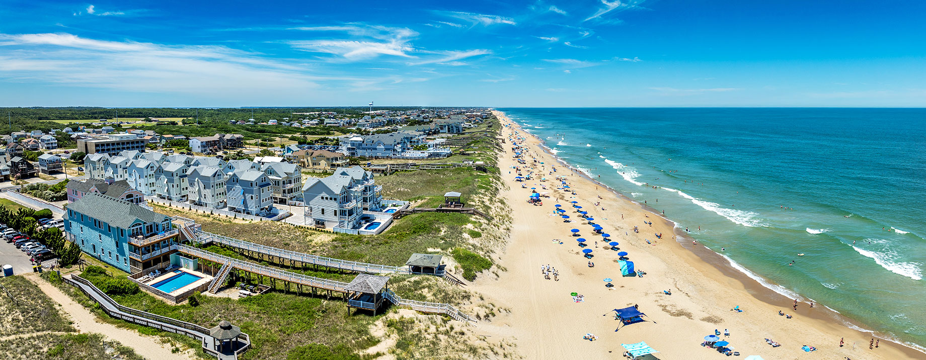 Waterfront Community of Kill Devil Hills Vacation Homes in Outer Banks, North Carolina, USA