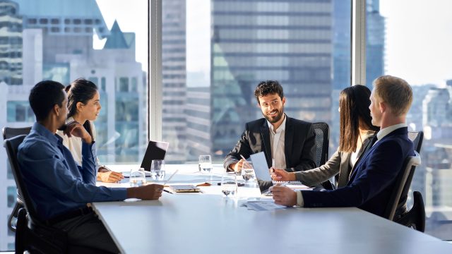 Board Room with Professional Workers