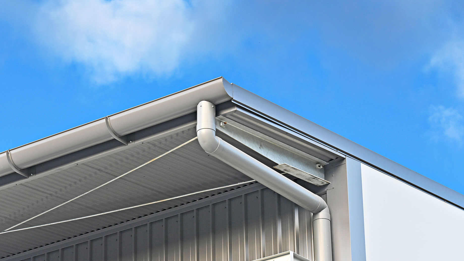 Gutters on a Commercial Building