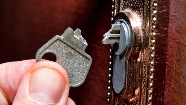 Key Broken in a Door Key Hole
