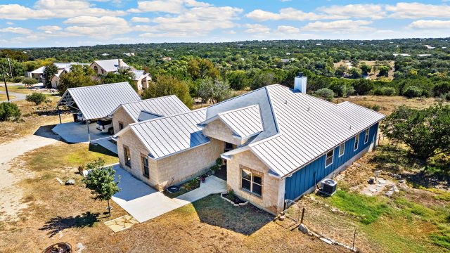 Metal Roof on a House in Texas, USA