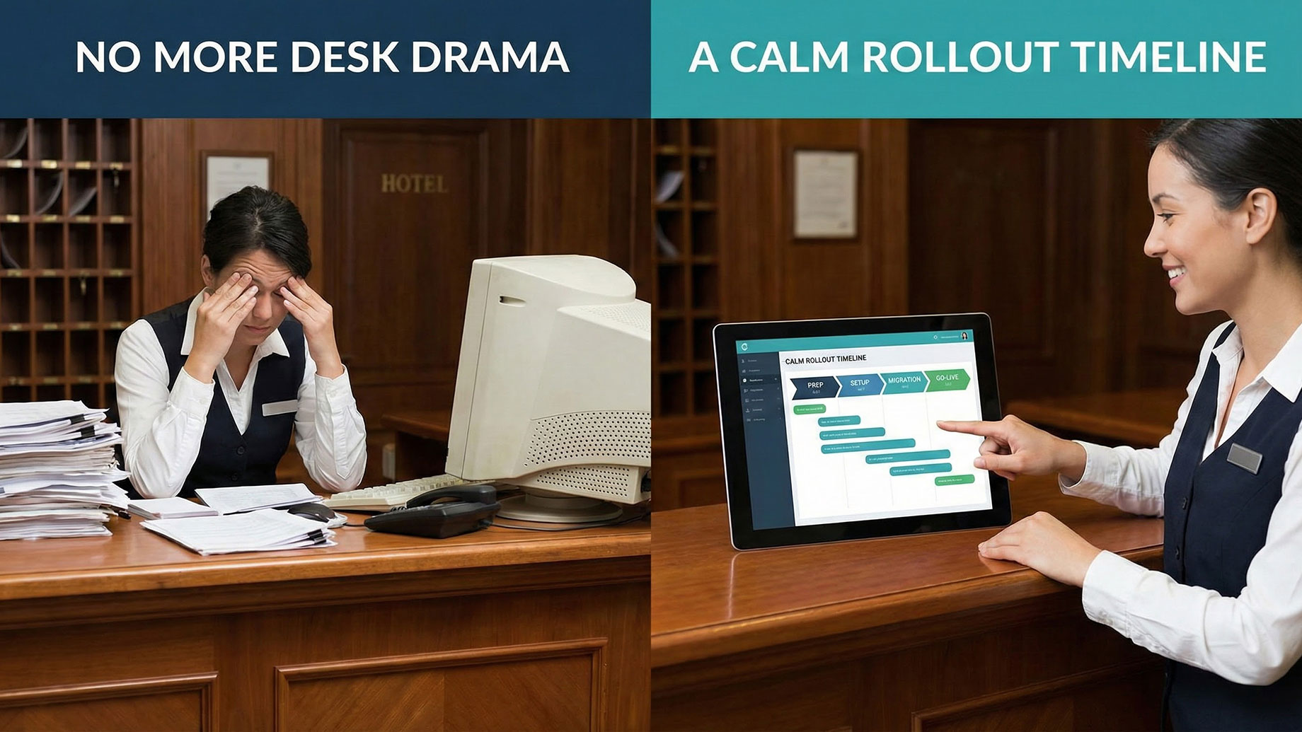 No More Desk Drama - A Calm Rollout Timeline for Front Desk Hotel Software