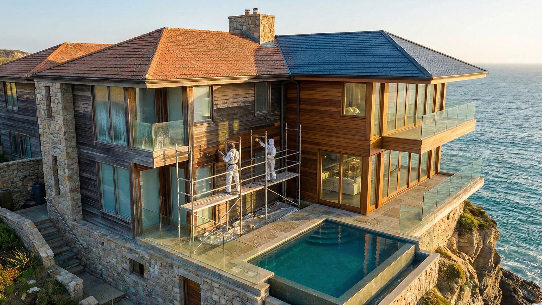 Restoring an Elite Waterfront Contemporary Property on the Ocean