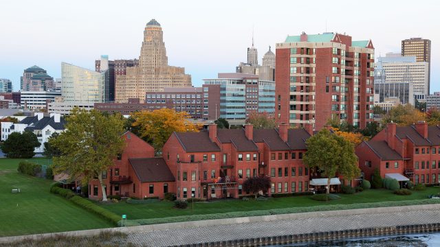 Waterfront Homes in Downtown Buffalo, New York, USA