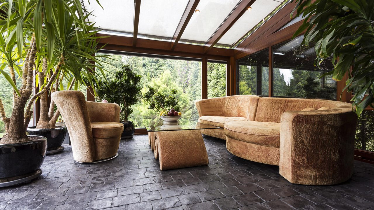 Comfortable Plush Designer Lounge Set on a Home Balcony