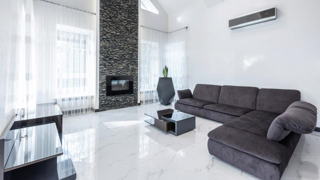 Cozy Living Room with a Sofa and Minimalist Furniture