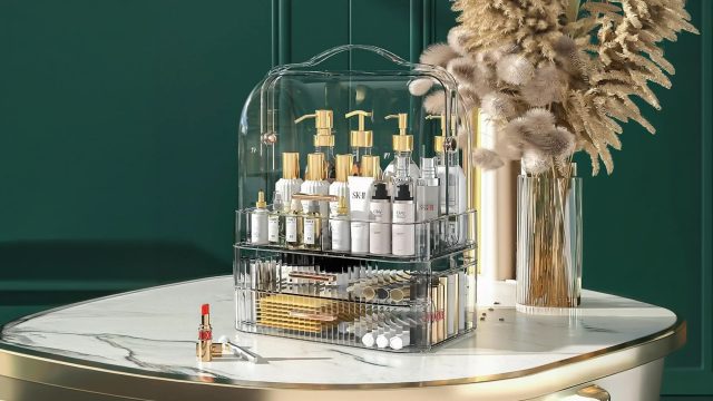 Cosmetics Makeup Storage Box with Lid and Drawers for Vanity from Lumina Pro