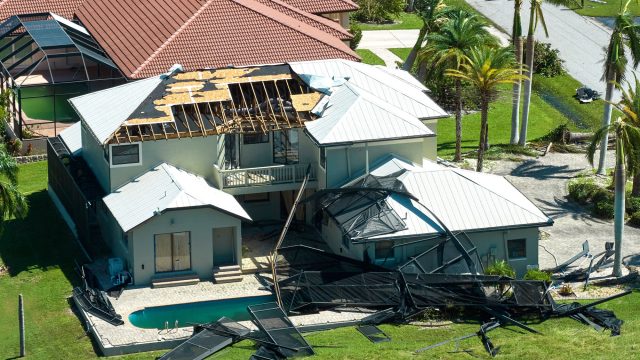 Hurricane Damage to a Florida Residential Area