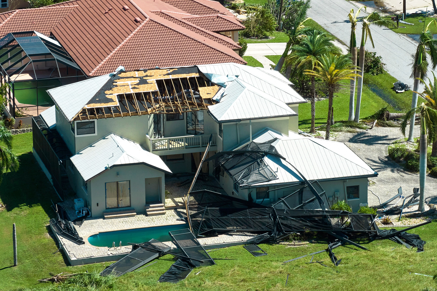 Hurricane Damage to a Florida Residential Area