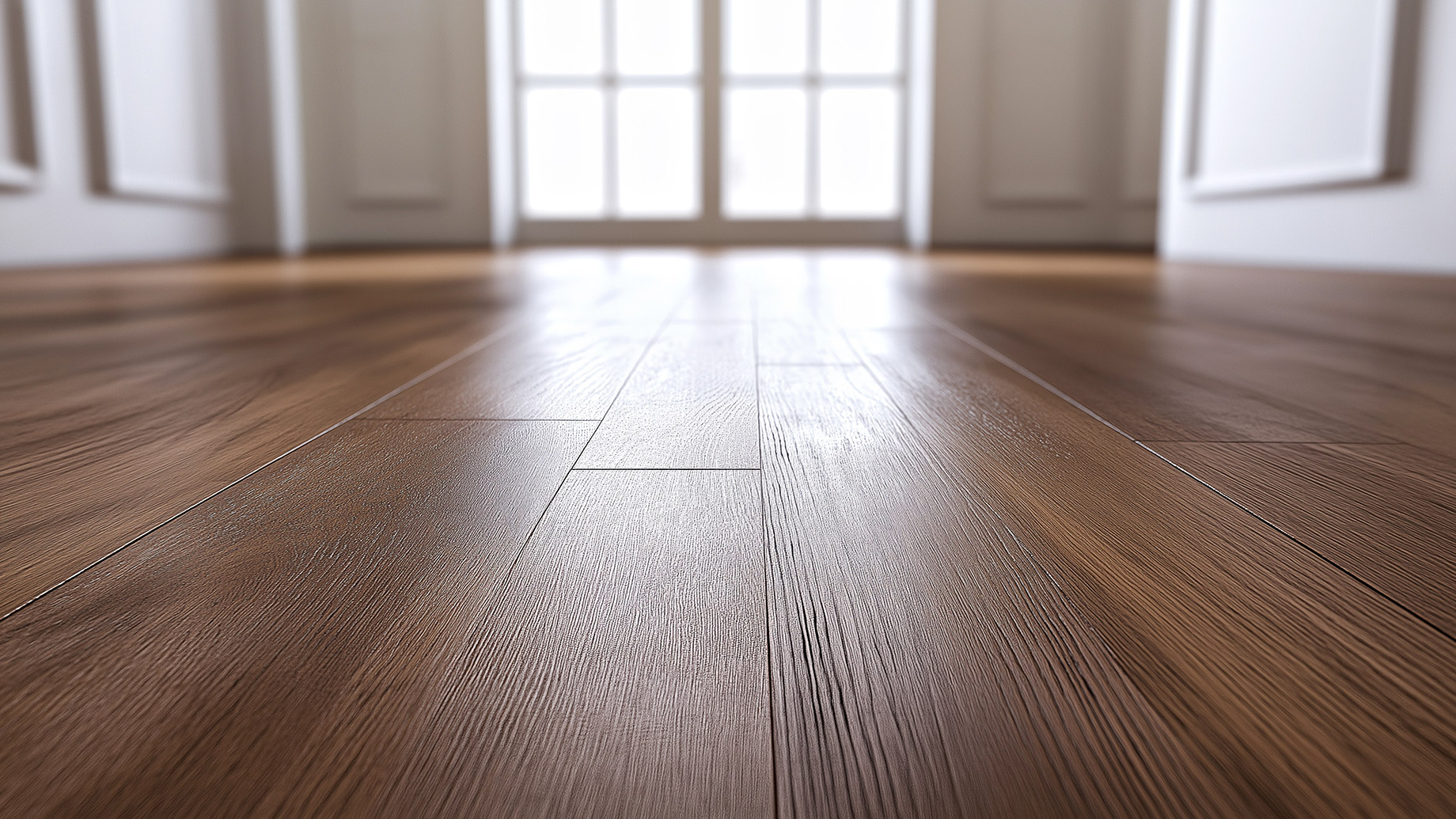 Laminate Wood Flooring in a Bright Room